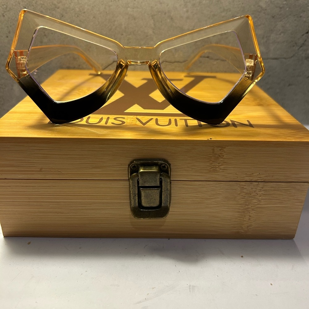 Women's Cat Eye Black and Gold Eyeglasses